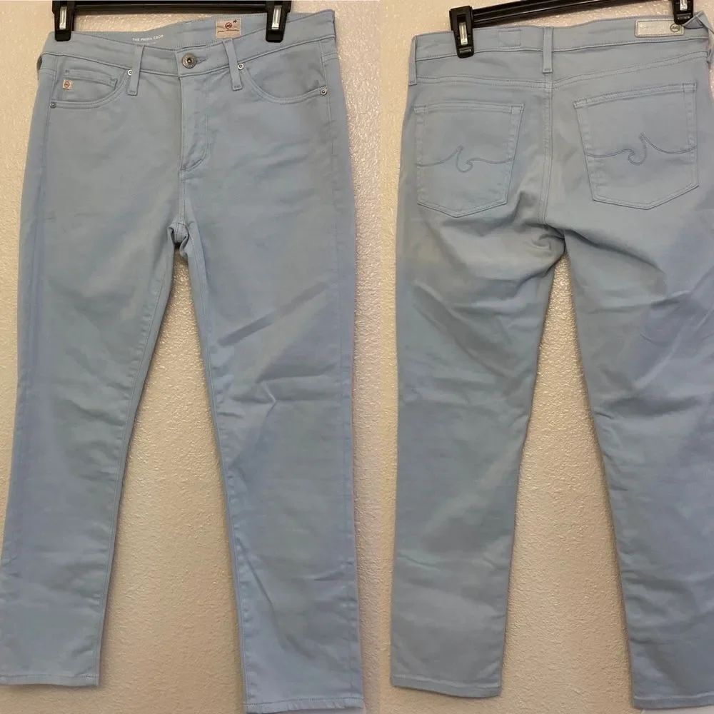 AG Adriano Goldschmied Prima Mid Rise Ankle Cigarette Jeans powder blue 25 - 26